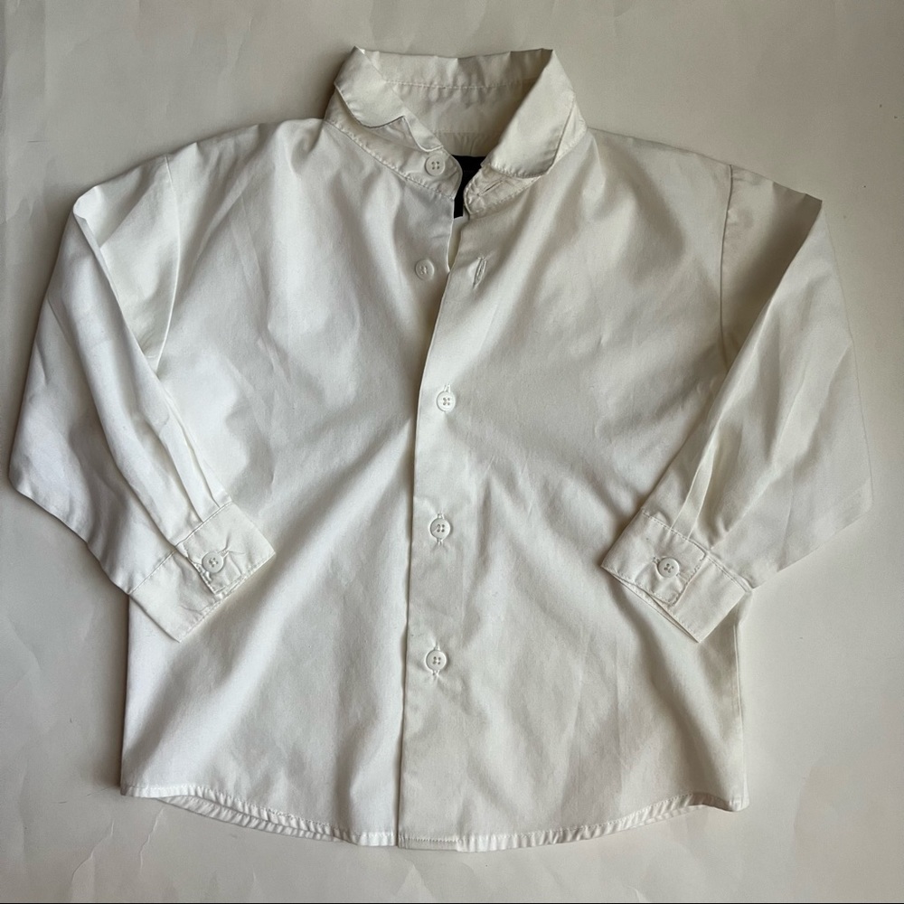 🍭 Mark Jason Boys White Dress Shirt Button Down - Size 4T